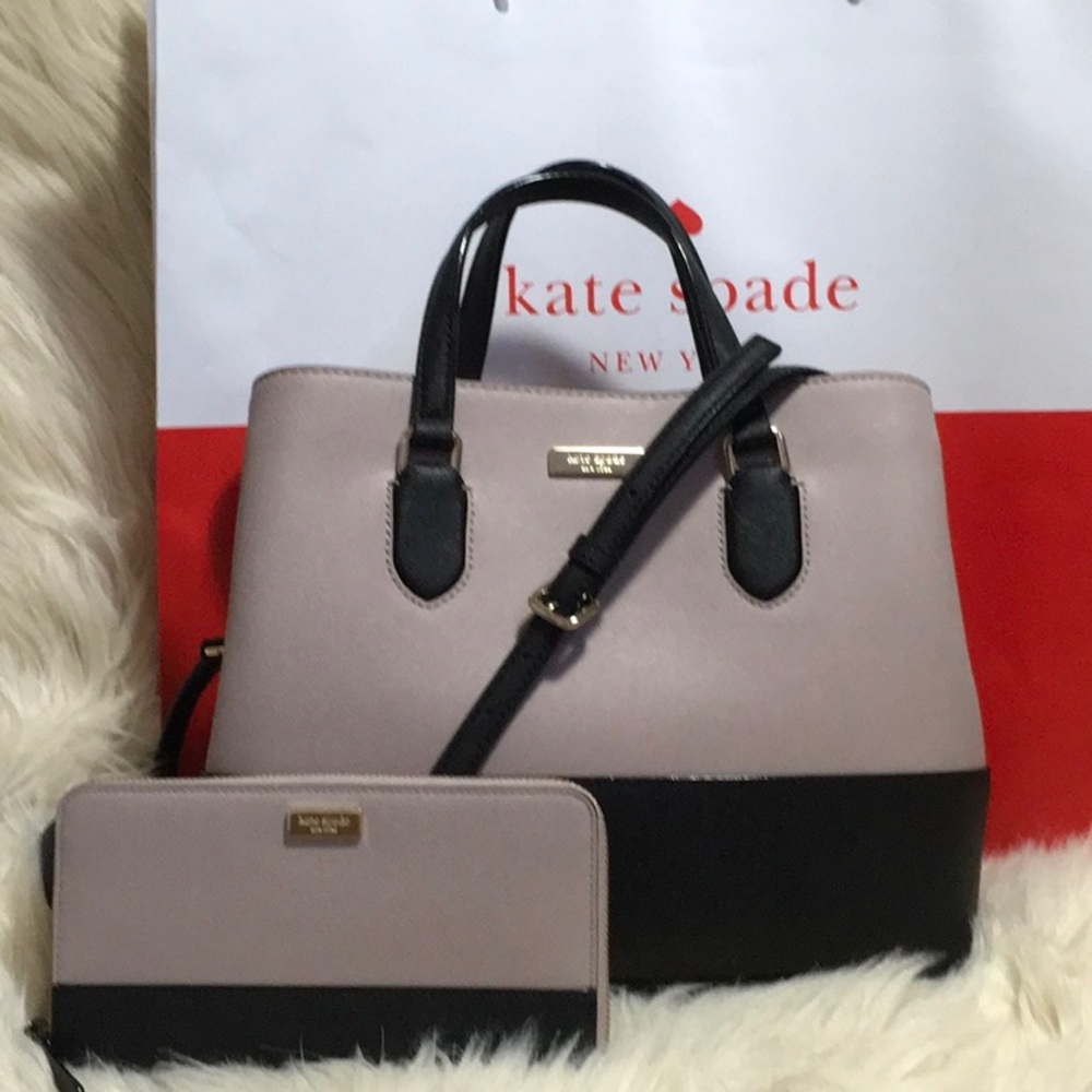 KATE SPADE Evangelie LaurelWay SaffianoAlmondBlack